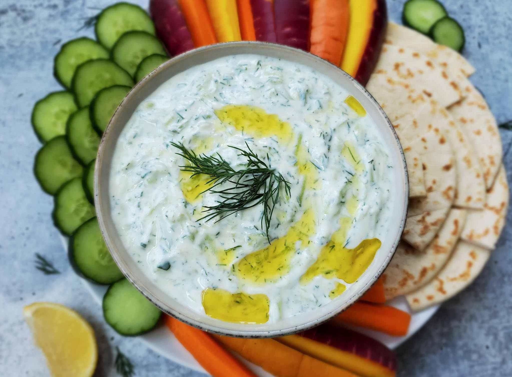  Whip up a batch of tzatziki sauce in minutes with this recipe.